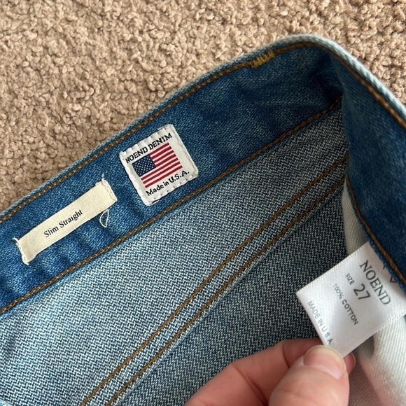 NOEND Denim Eve Slim Straight Jeans Medium Indigo Wash - Picture 10 of 11